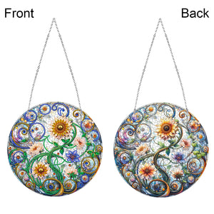 Suncatcher Diamond Painting Hanging Pendant Home Windows Decor (Leaves)