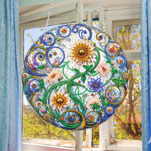 Load image into Gallery viewer, Suncatcher Diamond Painting Hanging Pendant Home Windows Decor (Leaves)
