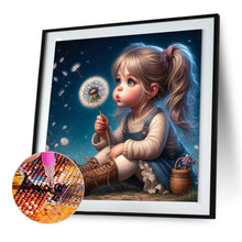 Load image into Gallery viewer, Cute Girl With Big Eyes 30*30CM(Canvas) Full Round Drill Diamond Painting
