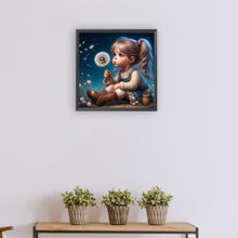 Load image into Gallery viewer, Cute Girl With Big Eyes 30*30CM(Canvas) Full Round Drill Diamond Painting
