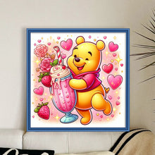 Load image into Gallery viewer, Yishu - Strawberry Ice Cream Winnie The Pooh - 50*50CM 11CT 3 Stamped Cross Stitch
