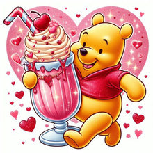 Load image into Gallery viewer, Yishu - Cherry Ice Cream Winnie The Pooh - 50*50CM 11CT 3 Stamped Cross Stitch
