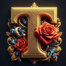 Load image into Gallery viewer, Flower Letter - T 30*30CM(Canvas) Full Round Drill Diamond Painting
