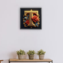 Load image into Gallery viewer, Flower Letter - T 30*30CM(Canvas) Full Round Drill Diamond Painting
