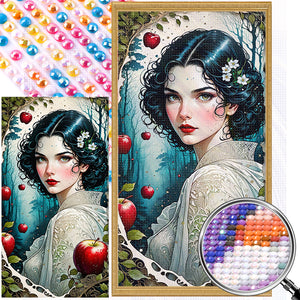 Brunette Girl 40*75CM(Picture) Full Round Drill Diamond Painting