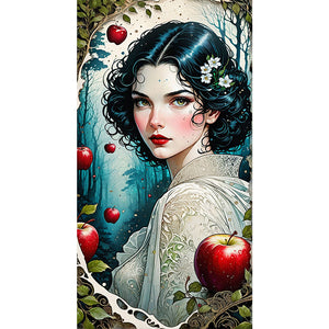 Brunette Girl 40*75CM(Picture) Full Round Drill Diamond Painting