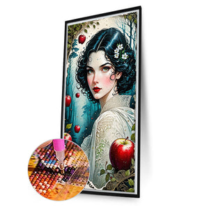Brunette Girl 40*75CM(Picture) Full Round Drill Diamond Painting