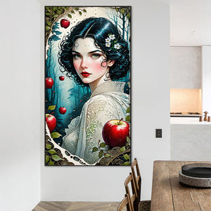 Brunette Girl 40*75CM(Picture) Full Round Drill Diamond Painting