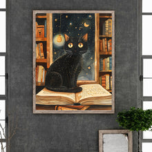 Load image into Gallery viewer, Black Cat In The Library 40*50CM(Canvas) Full Round Drill Diamond Painting
