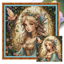 Load image into Gallery viewer, Huancan - Butterfly Fairy - 50*50CM 14CT 2 Stamped Cross Stitch
