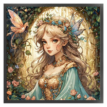Load image into Gallery viewer, Huancan - Butterfly Fairy - 50*50CM 14CT 2 Stamped Cross Stitch
