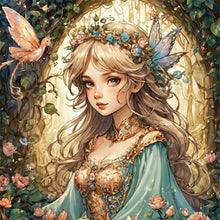 Load image into Gallery viewer, Huancan - Butterfly Fairy - 50*50CM 14CT 2 Stamped Cross Stitch
