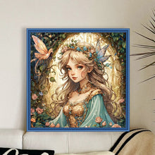 Load image into Gallery viewer, Huancan - Butterfly Fairy - 50*50CM 14CT 2 Stamped Cross Stitch
