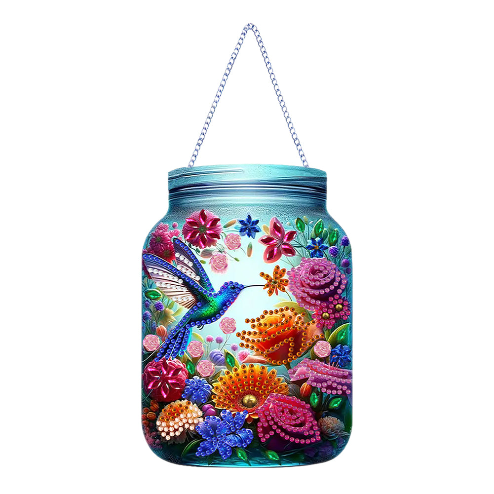 Flowers Birds In Vase Diamond Painting Hanging Decor Acrylic Home Windows Decor