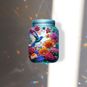 Flowers Birds In Vase Diamond Painting Hanging Decor Acrylic Home Windows Decor