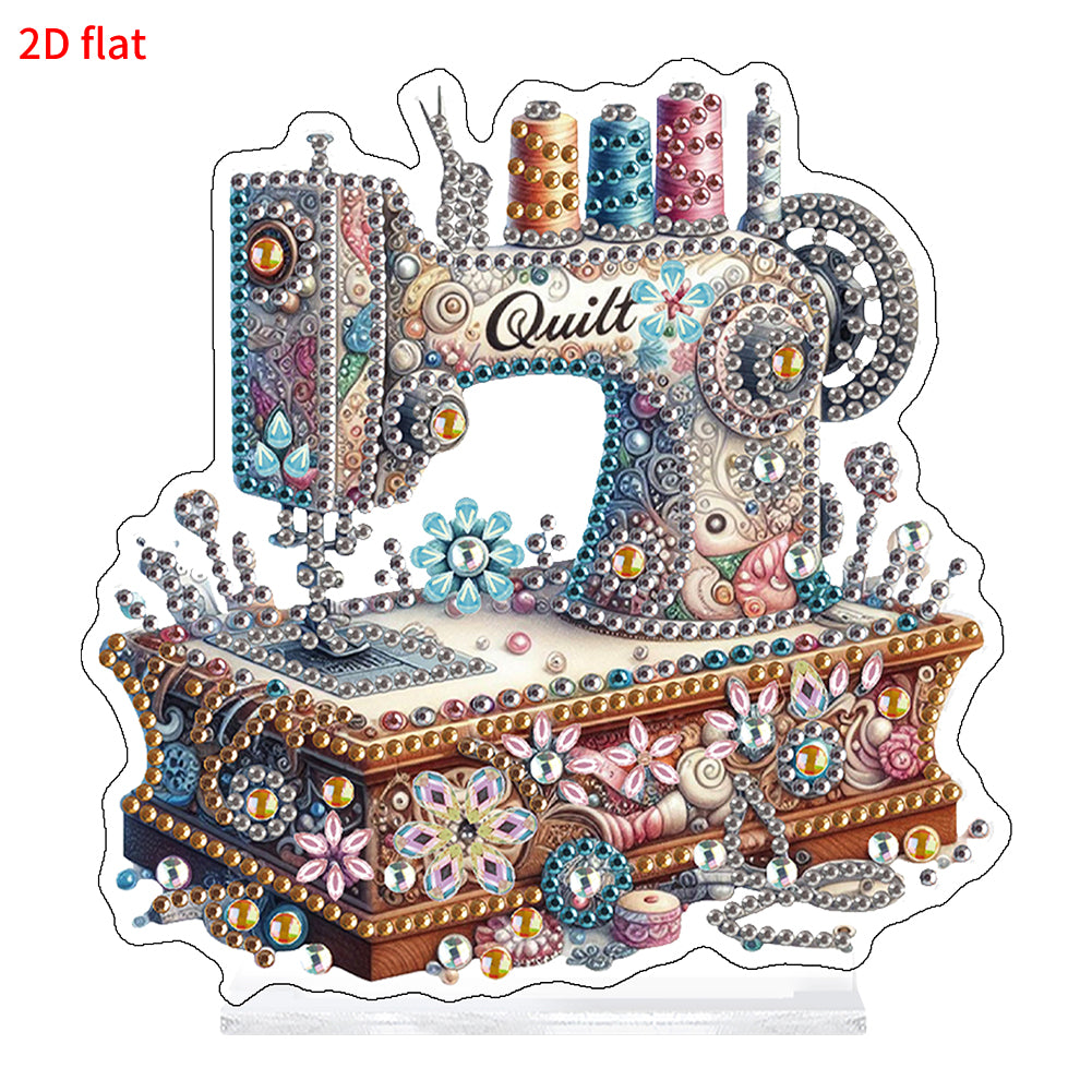 2D Flat Print Stitch Machine DIY Desktop Diamond Art Kits for Adults Beginner