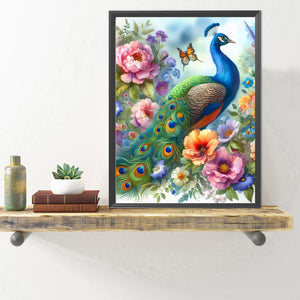 Peacock In The Garden 40*50CM(Canvas) Full Round Drill Diamond Painting