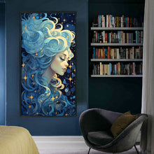 Load image into Gallery viewer, Yishu - Dream Curly-Haired Girl - 40*70CM 11CT 3 Stamped Cross Stitch
