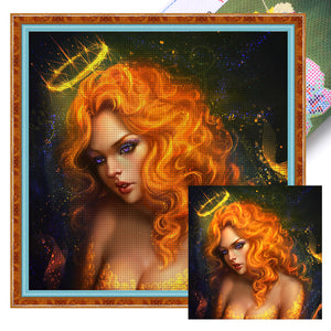 Yishu - Blonde Queen - 50*50CM 11CT 3 Stamped Cross Stitch
