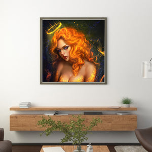 Yishu - Blonde Queen - 50*50CM 11CT 3 Stamped Cross Stitch