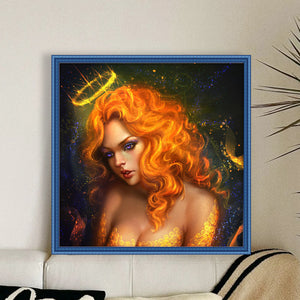 Yishu - Blonde Queen - 50*50CM 11CT 3 Stamped Cross Stitch