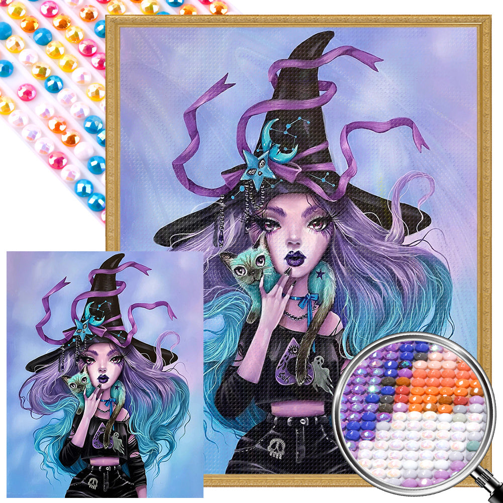 Magic Witch 40*50CM(Picture) Full Round Drill Diamond Painting