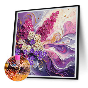 Blooming Flowers 30*30CM(Canvas) Partial Special Shaped Drill Diamond Painting