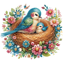 Load image into Gallery viewer, Mother Bird And Baby Bird 40*40CM(Canvas) Partial Special Shaped Drill Diamond Painting
