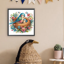 Load image into Gallery viewer, Mother Bird And Baby Bird 40*40CM(Canvas) Partial Special Shaped Drill Diamond Painting
