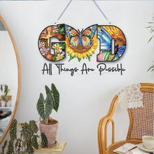 Load image into Gallery viewer, Acrylic Diamond Painting Hanging Pendant for Home Decor (Sunflower GOD)
