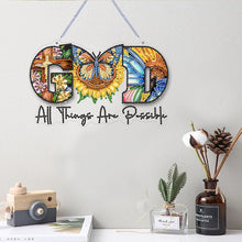 Load image into Gallery viewer, Acrylic Diamond Painting Hanging Pendant for Home Decor (Sunflower GOD)
