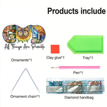 Load image into Gallery viewer, Acrylic Diamond Painting Hanging Pendant for Home Decor (Sunflower GOD)
