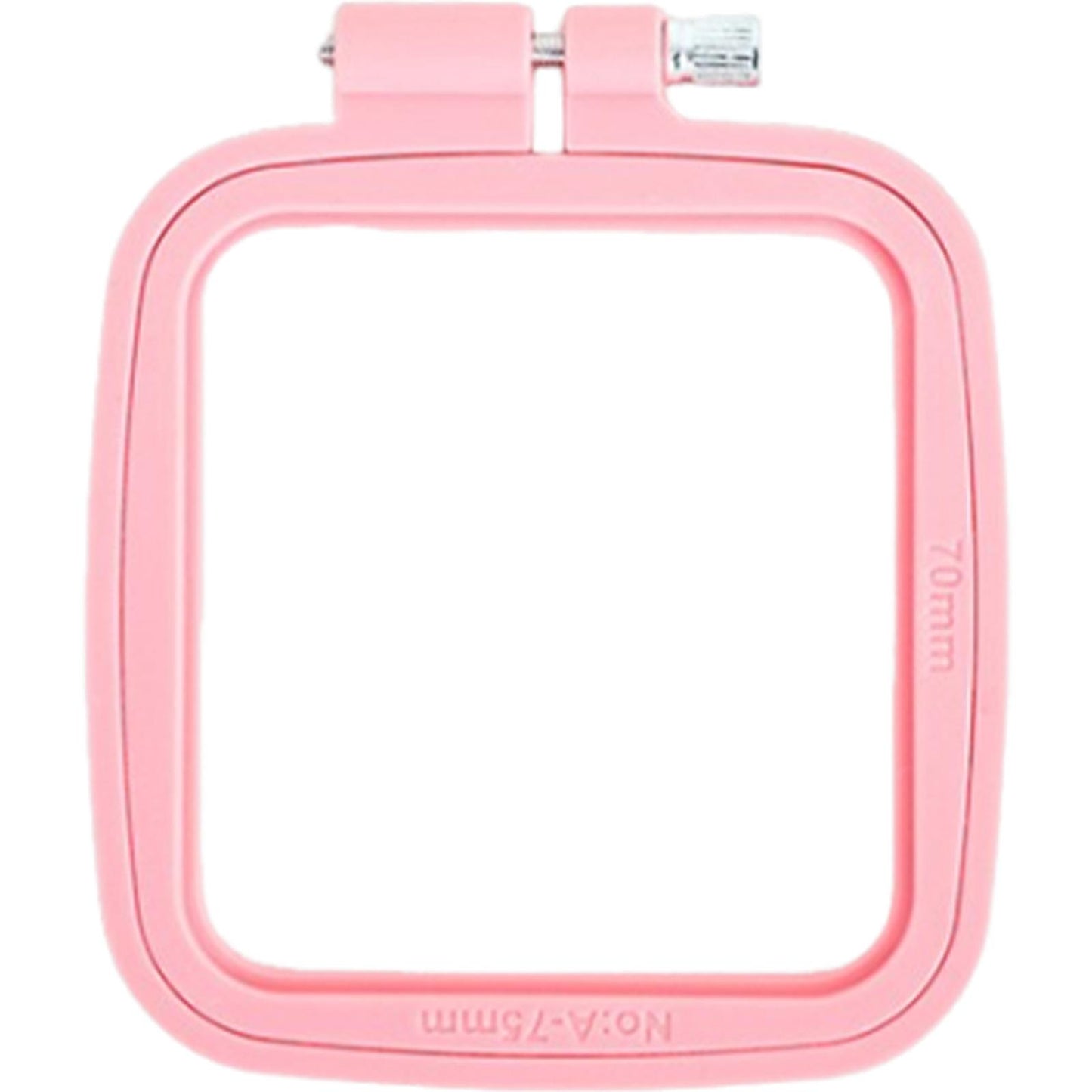 Square Embroidery Hoop Plastic Cross Stitch Hoop DIY Craft Sewing (Pink)