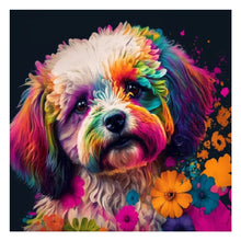Load image into Gallery viewer, Colorful Puppy 30*30CM(Canvas) Full Round Drill Diamond Painting
