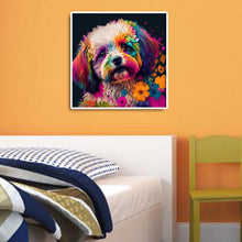 Load image into Gallery viewer, Colorful Puppy 30*30CM(Canvas) Full Round Drill Diamond Painting
