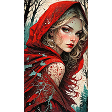 Load image into Gallery viewer, Red Hooded Girl 40*70CM(Picture) Full Round Drill Diamond Painting
