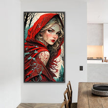 Load image into Gallery viewer, Red Hooded Girl 40*70CM(Picture) Full Round Drill Diamond Painting
