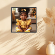 Load image into Gallery viewer, Chubby Black Girl 30*30CM(Canvas) Full Round Drill Diamond Painting
