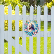 Load image into Gallery viewer, Acrylic Special Shaped Jesus Diamond Art Painting Wreath Hanging Sign Decoration
