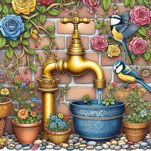 Wall Corner 30*30CM(Picture) Full Square Drill Diamond Painting