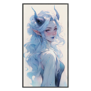 Huancan - Blue-Haired Witch - 40*70CM 11CT 3 Stamped Cross Stitch