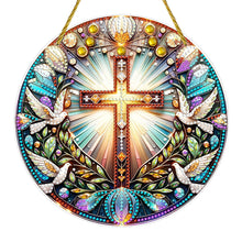 Load image into Gallery viewer, Special Shaped Cross Hanging Diamond Art Kits Bedroom Decoration
