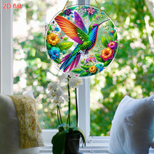 Load image into Gallery viewer, Hummingbird Theme 2D Flat DIY Diamond Art Pendant Wall Decor for Home &amp; Windows
