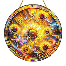 Load image into Gallery viewer, Sunflower Theme 2D Flat DIY Diamond Art Pendant Wall Decor for Home &amp; Windows
