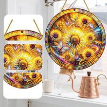 Load image into Gallery viewer, Sunflower Theme 2D Flat DIY Diamond Art Pendant Wall Decor for Home &amp; Windows
