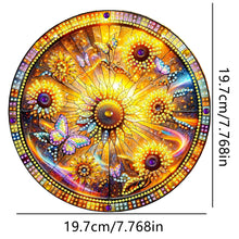 Load image into Gallery viewer, Sunflower Theme 2D Flat DIY Diamond Art Pendant Wall Decor for Home &amp; Windows
