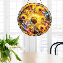 Load image into Gallery viewer, Sunflower Theme 2D Flat DIY Diamond Art Pendant Wall Decor for Home &amp; Windows
