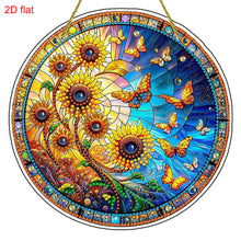 Load image into Gallery viewer, Sunflower Theme 2D Flat DIY Diamond Art Pendant Wall Decor for Home &amp; Windows
