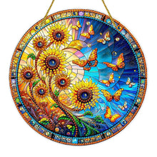 Load image into Gallery viewer, Sunflower Theme 2D Flat DIY Diamond Art Pendant Wall Decor for Home &amp; Windows
