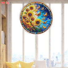 Load image into Gallery viewer, Sunflower Theme 2D Flat DIY Diamond Art Pendant Wall Decor for Home &amp; Windows
